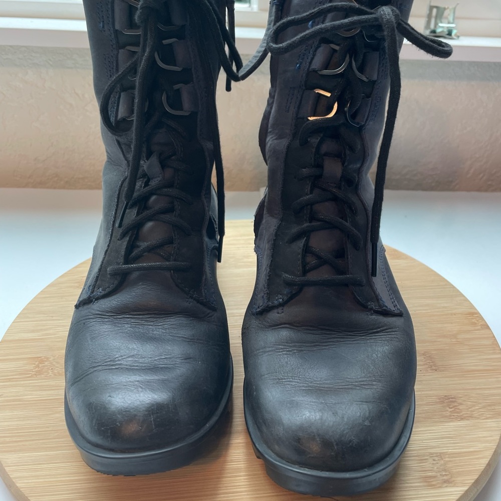 Sorel Women's Black Combat Moto Boots